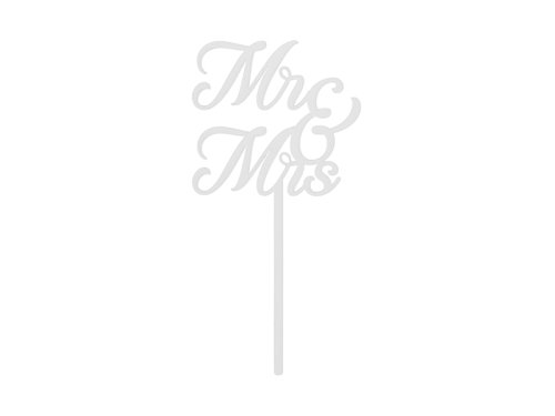 MR & MRS Acrylic Cake Topper, white, 16.5 cm MR & MRS Acrylic Cake Topper, white, 16.5 cm