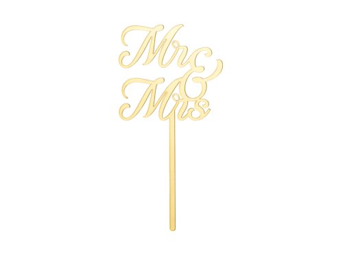 MR & MRS Acrylic Cake Topper, gold, 16.5 cm MR & MRS Acrylic Cake Topper, gold, 16.5 cm
