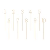 Wooden table numbers, 25 cm (1 pkt / 10 pc.)