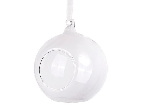 Glass balls with ribbon, 10cm (1 pkt / 4 pc.)