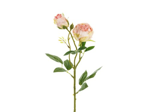 Artificial flower - Rose with two buds, 55 cm, light powder pink Artificial flower - Rose with two buds, 55 cm, light powder pink