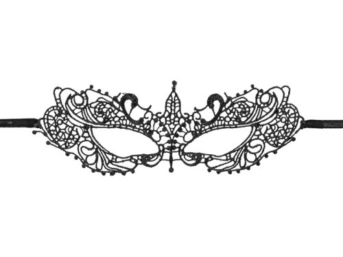 Carnival mask lace, pattern 1, black Carnival mask lace, pattern 1, black