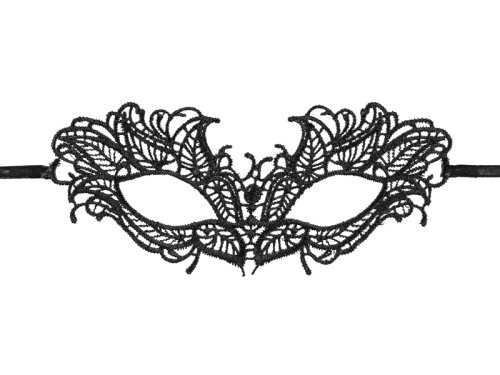 Carnival mask lace, pattern 2, black Carnival mask lace, pattern 2, black