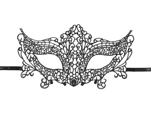 Carnival mask lace, pattern 3, black Carnival mask lace, pattern 3, black