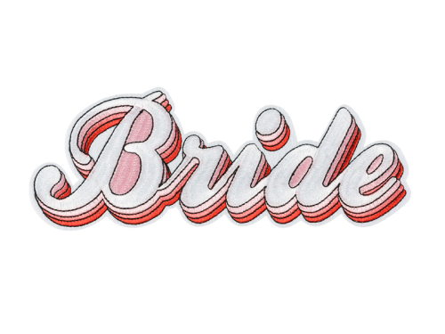 Iron on patch Bride, mix, 22x8cm Iron on patch Bride, mix, 22x8cm