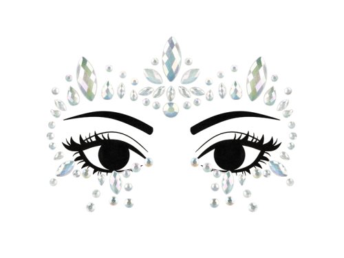 Face Decoration Crystals, glow in the dark, 15x9cm