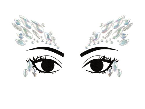 Face Decoration Crystals, glow in the dark, 14x8.5cm Face Decoration Crystals, glow in the dark, 14x8.5cm