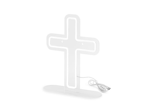 LED Neon Cross, white, 41x30 cm LED Neon Cross, white, 41x30 cm