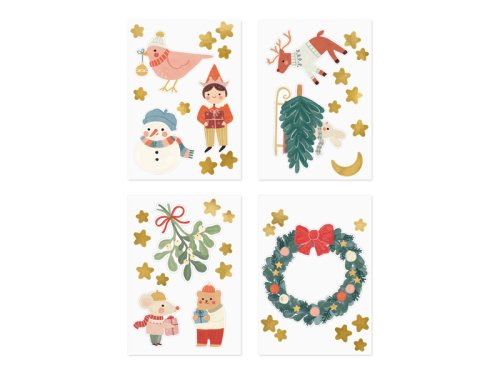 Window stickers Merry Christmas, mix (1 pkt / 4 pc.) Window stickers Merry Christmas, mix (1 pkt / 4 pc.)