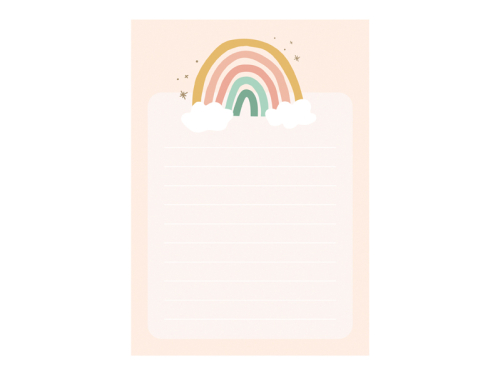 Paper notebook Rainbow with ripped out sheets, 40 sheets Paper notebook Rainbow with ripped out sheets, 40 sheets