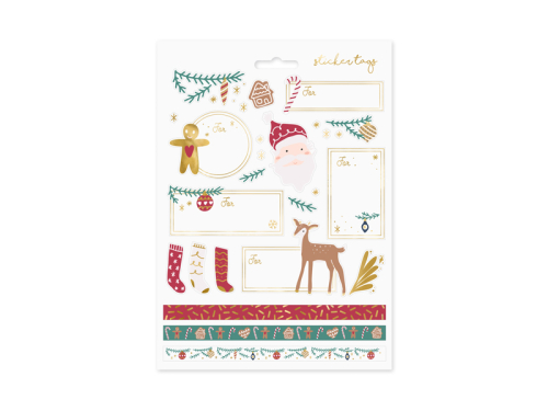 Christmas stickers Santa, mix Christmas stickers Santa, mix