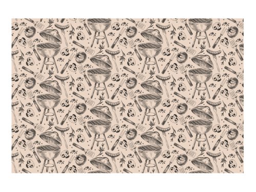 Paper tablecloth Grill, mix, 180x120 cm Paper tablecloth Grill, mix, 180x120 cm