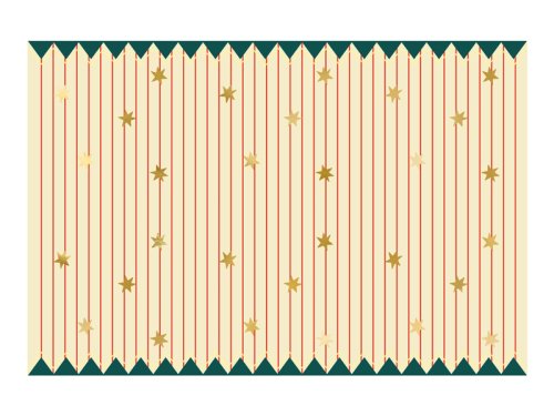 Paper Tablecloth Thin Stripes and Stars, mix, 180 x 120 cm Paper Tablecloth Thin Stripes and Stars, mix, 180 x 120 cm