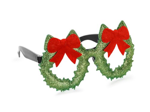 Christmas Wreath Glasses, mix Christmas Wreath Glasses, mix