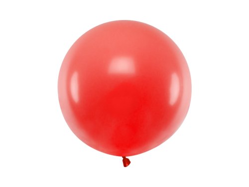 Round balloon 60 cm, Pastel Poppy Red Round balloon 60 cm, Pastel Poppy Red