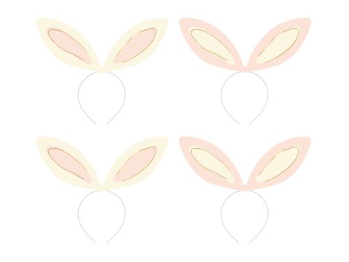 Headbands Bunny ears, 12.5x29 cm, mix (1 pkt / 4 pc.)