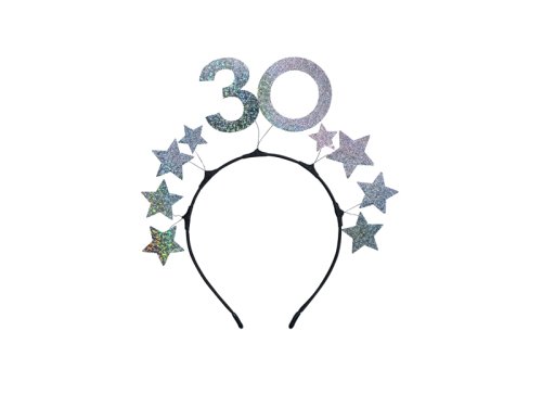 Headband with Stars 30, Gold Headband with Stars 30, Gold