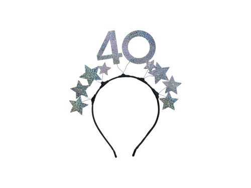 Headband with Stars 40, Gold Headband with Stars 40, Gold