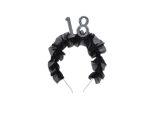 Headband ''18'' with ruffles and pearls Headband ''18'' with ruffles and pearls