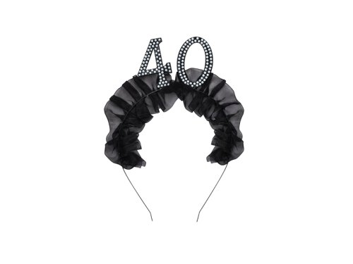 Headband ''40'' with ruffles and pearls Headband ''40'' with ruffles and pearls