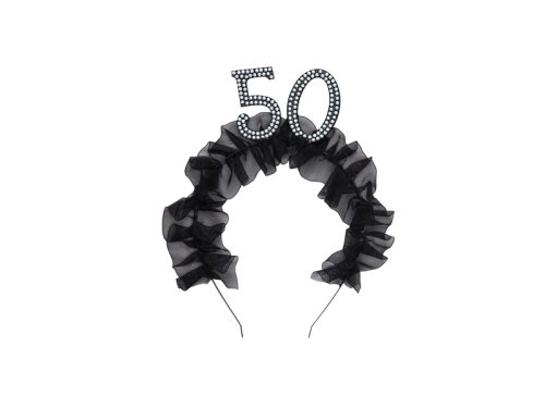 Headband ''50'' with ruffles and pearls Headband ''50'' with ruffles and pearls