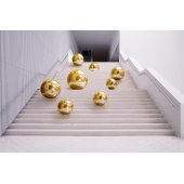 Inflatable Mirror Ball, gold, approx. 120 cm