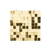 Sequin backdrop panel, square-shape, golden colour, 30x30 cm