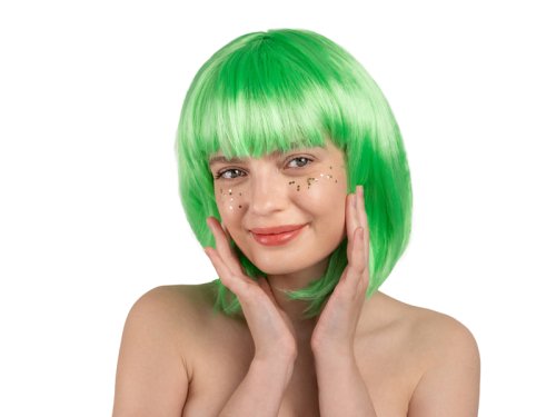 Cleopatra wig, neon green Cleopatra wig, neon green