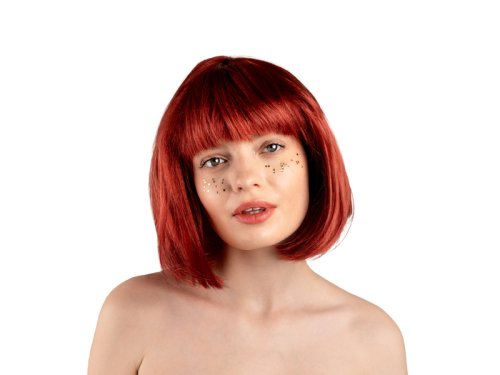 Cleopatra wig, strawberry pink Cleopatra wig, strawberry pink