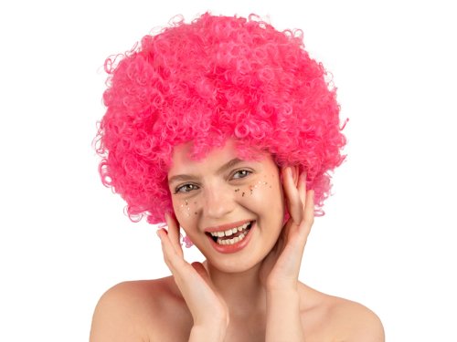 Afro wig, light pink Afro wig, light pink