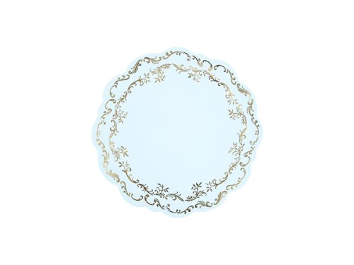 Plate mats Ornament, light blue, diameter 35.5 cm (1 pkt / 6 pc.) Plate mats Ornament, light blue, diameter 35.5 cm (1 pkt / 6 pc.)