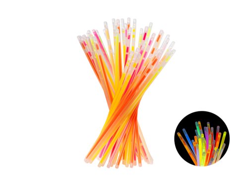 Fluorescent glow sticks, mix of colours, 20 cm, including connectors (1 pkt / 100 pc.) Fluorescent glow sticks, mix of colours, 20 cm, including connectors (1 pkt / 100 pc.)