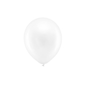 Rainbow Balloons 23cm metallic, white (1 pkt / 10 pc.)