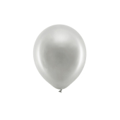Воздушные шары Радуга 23см металлик, серебристый (1 уп / 10 шт.)