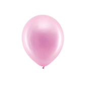 Varavīksnes baloni 30 cm metāliski, rozā (1 gab. / 10 gab.)