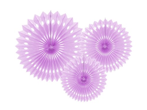 Decorative Rosettes, Lavender, 20-30cm (1 pkt / 3 pc.) Decorative Rosettes, Lavender, 20-30cm (1 pkt / 3 pc.)