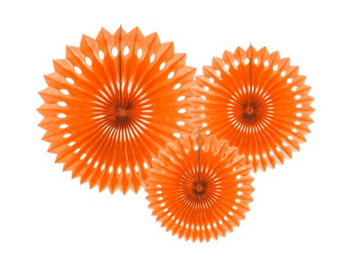 Decorative Rosettes, Orange, 20-30cm (1 pkt / 3 pc.) Decorative Rosettes, Orange, 20-30cm (1 pkt / 3 pc.)