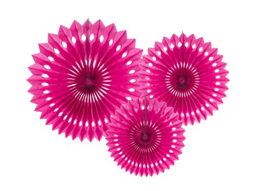 Decorative Rosettes, Dark Pink, 20-30cm (1 pkt / 3 pc.) Decorative Rosettes, Dark Pink, 20-30cm (1 pkt / 3 pc.)