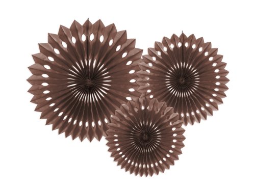 Decorative Rosettes, Brown, 20-30cm (1 pkt / 3 pc.) Decorative Rosettes, Brown, 20-30cm (1 pkt / 3 pc.)