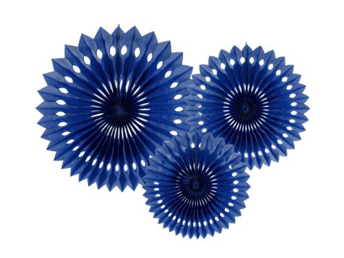 Decorative Rosettes, Navy Blue, 20-30cm (1 pkt / 3 pc.) Decorative Rosettes, Navy Blue, 20-30cm (1 pkt / 3 pc.)