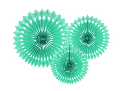Decorative Rosettes, Mint, 20-30cm (1 pkt / 3 pc.) Decorative Rosettes, Mint, 20-30cm (1 pkt / 3 pc.)