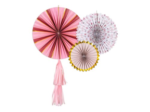 Decorative Rosettes Flowers, mix, 26-43 cm (1 pkt / 3 pc.) Decorative Rosettes Flowers, mix, 26-43 cm (1 pkt / 3 pc.)
