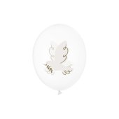 Balloons 30 cm, Dove, Crystal Clear (1 pkt / 6 pc.)