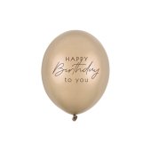 Balloons 30 cm, Happy Birthday, Metallic Cold Gold (1 pkt / 50 pc.)