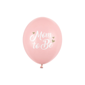 Balloons 30 cm, Mom to Be, Pastel Pale Pink (1 pkt / 6 pc.)