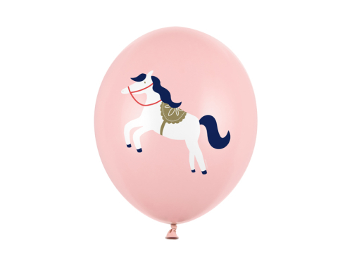 Balloons 30 cm, Little horse, Pastel Pale Pink (1 pkt / 6 pc.)