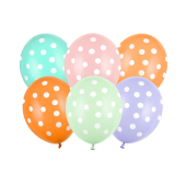 Balloons 30 cm, Dots, mix (1 pkt / 50 pc.)