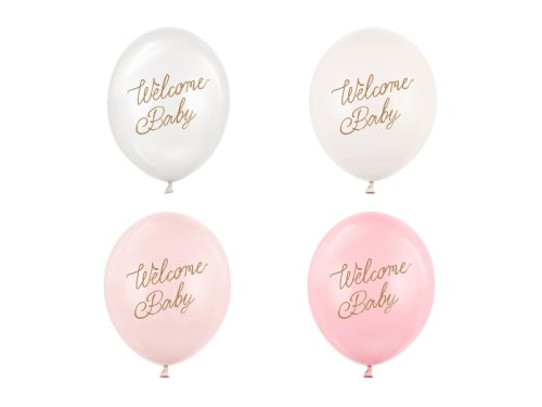Balloons 30 cm, Welcome Baby, pink mix (1 pkt / 50 pc.) Balloons 30 cm, Welcome Baby, pink mix (1 pkt / 50 pc.)