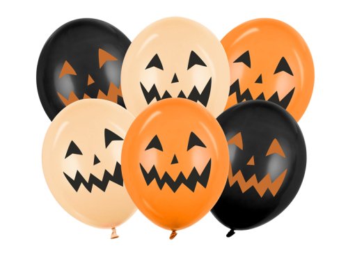 Balloons 30 cm, Pumpkins, mix (1 pkt / 6 pc.)