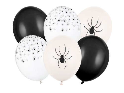 Balloons 30 cm, Spiders, mix (1 pkt / 6 pc.) Balloons 30 cm, Spiders, mix (1 pkt / 6 pc.)